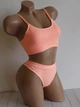 Комплект нижнего белья топ бюстгальтер трусики Honey Fashion Accessories One Size S/М персиковый (2-184) - изображение 7