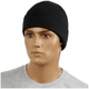 Шапка Акрилова Тонкої В'язки Beanie Cap, Black - зображення 4