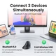 Мышь беспроводная UGREEN MU008 вертикальная Bluetooth 2,4 ГГц 4000 точек на дюйм, 4 кнопки Black (25444) - изображение 4