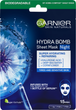 Тканинна маска для обличчя Garnier Skin Naturals Hydra Bomb Регенеруюча Нічна 28 г (3600542385657) - зображення 1