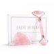 Массажный набор для лица ролик и скребок Гуаша Jade Розовый ролик из кварца с скребком Гуаша "Сердце" - изображение 3