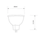 Лампа світлодіодна LED MR16 A 8W 4500K GU5,3 - изображение 2