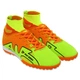 Сороконожки обувь футбольная с носком ZOOM Y.ORANGE/BLACK/LIME размер 42 (верх-PU, подошва-RB, оранжевый-черный-салатовый) (220104-3_Оранжевый-черный-сал) - изображение 4