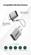 Адаптер Type-C to USB 3.0 Ugreen US270 с карабином Space Gray Aluminium (50283) - изображение 8