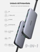 Концентратор 9в1 Ugreen CM286 USB-C Hub HDMI/VGA/PD100W/Ethernet RJ45/USB3.0/SD/TF Grey (70409) - изображение 2