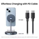 Магнітна бездротова зарядна підставка 2-в-1 Ugreen CD317 20W для iPhone 16 15 14 Pro Max / iPhone 13 Сірий (90668) - зображення 8