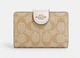 Кошелек Coach Medium Corner Zip Signature Wallet Brown White CH53619417bl - изображение 1