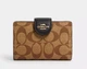 Кошелек Coach Medium Corner Zip Signature Wallet Brown Black CH576417bl - изображение 1