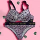 Женский комплект белья с формованной чашкой PUSH UP Victoria`s Secret 001k 85B Розовый леопард - изображение 1