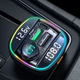 Автомобільний FM-передавач LUTU C22 Bluetooth RGB MP3-плеєр QC3.0 PD 20 Вт Чорний (1013-543-00) - зображення 9