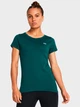Спортивная футболка для фитнеса женская Under Armour Ua Hg Armour Ss 1328964-449 M Зеленая (196885911170) - изображение 1
