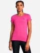 Спортивная футболка для фитнеса женская Under Armour Ua Hg Armour Ss 1328964-686 XS Малиновая (196885911965) - изображение 1