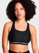 Спортивный топ для фитнеса женский Under Armour Crossback Mid Print 1361042-007 M Черный (196885273940) - изображение 1