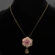 Кольє Michal Negrin "Цвітіння Троянди" з рожевими кристалами Swarovski - зображення 2