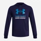 Худи мужское Under Armour Ua Rival Terry Graphic Hood 1386047-410 M Синее (196885916618) - изображение 3