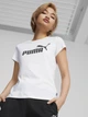 Футболка женская Puma Ess Logo Tee 58677402 M Белая (4063697275058) - изображение 1