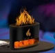 Ультразвуковой увлажнитель воздуха с камнями. Aroma Diffuser. Ночник с эффектом пламени. Черный - изображение 2