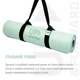 Килимок для йоги UP & FORWARD 183x61x0.6 TPE Jade Flower - зображення 7