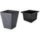 Горшок для цветов Sahara kwadro-40 антрацит Form-Plastic - изображение 2