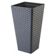 Горщик FormPlastic Rattana Slim kvadro — 40 антрацит Form-Plastic - зображення 1
