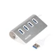 Концентратор USB 3.0 Maxxter 4хUSB3.0 Silver (HU3A-4P-01) - изображение 1