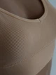 Комплект нижнего белья в рубчик топ бюстгальтер трусики Honey Fashion Accessories S/M бежевый (2-185) - изображение 7
