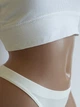 Комплект нижнего белья в рубчик топ бюстгальтер трусики Honey Fashion Accessories S/M белый молочный (2-185) - изображение 7