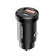 Автомобільний зарядний пристрій Essager Gyroscope Mini Charger USB-A + Type-C 30W black (ECCAC-TL01) - изображение 2