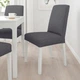 Стул IKEA BERGMUND, белый, Гуннаред классический серый, 694.815.96 - изображение 4