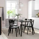 Стіл+4 стільці IKEA LISABO / LISABO, чорний, чорний, 140х78 см, 193.855.35 - изображение 1
