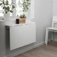 Стол откидной стенного крепежа IKEA НОРБЕРГ, белый, 74x60 см, 301.805.04 - изображение 4