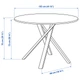 Стол IKEA MARIEDAMM, черный под мрамор, 105 см, 704.926.45 - изображение 8