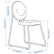 Стул IKEA MÅNHULT, черный, Хакебо серо-зеленый, 005.470.57 - изображение 9