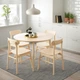 Стіл IKEA ЛИСАБО, ясеновий шпон, 105 см, 404.164.98 - зображення 5