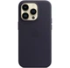 Чехол противоударный кожаный OEMG Guard Shockproof Leather Case with MagSafe для Apple iPhone 14 Pro (6.1") Ink (MPPJ3ZE/A) - изображение 1