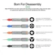 Набір викруток Relife RL-724A / прецизійні / для ремонту (T1 / Y0.6 / ★0.8 / ➕1.5 / IP2.5) 5 шт. - зображення 4
