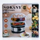 Пароварка трехуровневая Sokany SK-07018 электрическая 11 литров, сталь - изображение 5