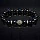 Браслет из натурального камня Черный агат 18.5 см - изображение 1