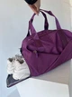 Спортивна жіноча сумка ЗD Bags "Конверт" на 4 відділення для спортзалу та подорожей компактна 40x23x23 см Темно-фіолетова Сливова (4693) - зображення 4