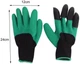 Садовые перчатки Зеленый Garden Genie Gloves 1 пара с когтями (14466PRCH03544) CLS55 - изображение 2