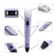 3D ручка c LCD дисплеем и пластиком для рисования Pen 2 Фиолетовый 110 V — 220 V (1517203085) TIN66 - изображение 4