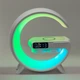 Колонка Bluetooth бездротова портативна, нічник з Qi зарядкою 10 Вт, лампа настільна і годинник SmartX RGB LED 3 в 1 у стилі Big G - зображення 10