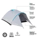 Туристичний намет Nils Camp NC6013 Rocker білий - изображение 8