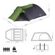 Туристичний намет Nils Camp NC6012 Trekker зелений-сірий - изображение 5