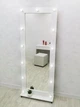 Напольное зеркало с колесиками с подсветкой в белой раме 160*60 см - изображение 2