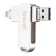 Флешка металлическая для iPhone Apacer AH790 64 GB разъём Lightning - изображение 1