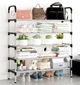 Полка для обуви 6 ярусов модульная складная New shoe rack металлическая органайзер стойка для обуви - изображение 1