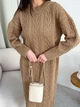Платье вязаное миди женское ARTKNIT Оливия One Size Карамель (4823093454958) - изображение 4
