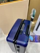 Ультралегкий большой пластиковый чемодан из поликарбоната на 4-х колесах 5201Rogal темно-синий - изображение 5