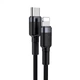 Кабель Type to Lighting 2.1A , 18W на 1м. Cafule Cable PD gray/black, Baseus для зарядки та синхронізації пристроїв (CATLKLF-G1) - зображення 5